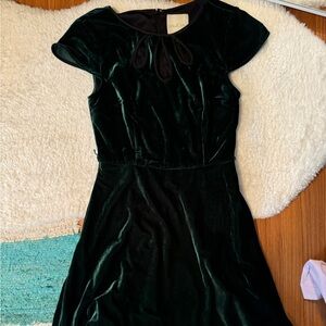 ModCloth green velvet holiday dress